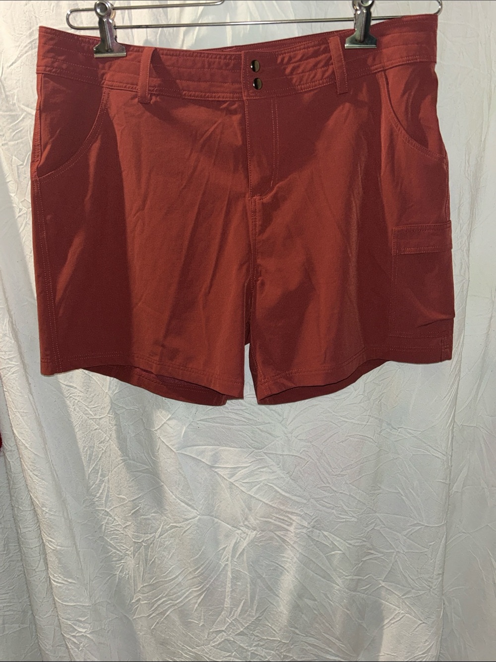 Women's Athletic Shorts in Rust Red - Comfortable Active Fit size 12